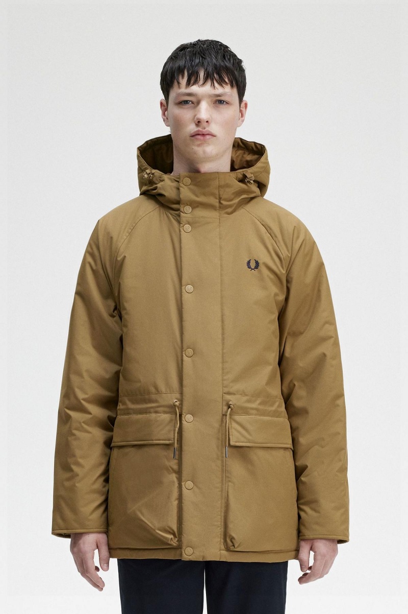 Fred Perry Gepolstert Zip Through Mäntel Herren Shaded Stone | CHQCS88406