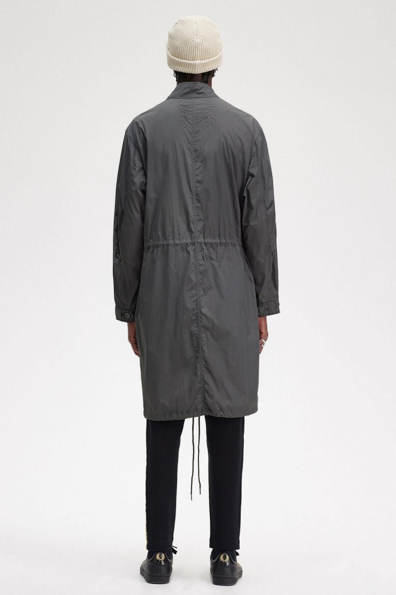 Fred Perry Gerade Hem Parka Mäntel Herren Gunmetal | SCHNY79680