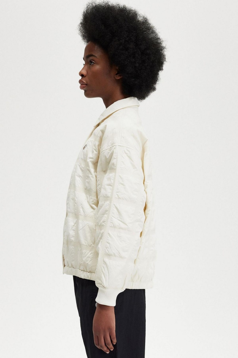 Fred Perry Gesteppt Mäntel Damen Ecru | UCHTG47840