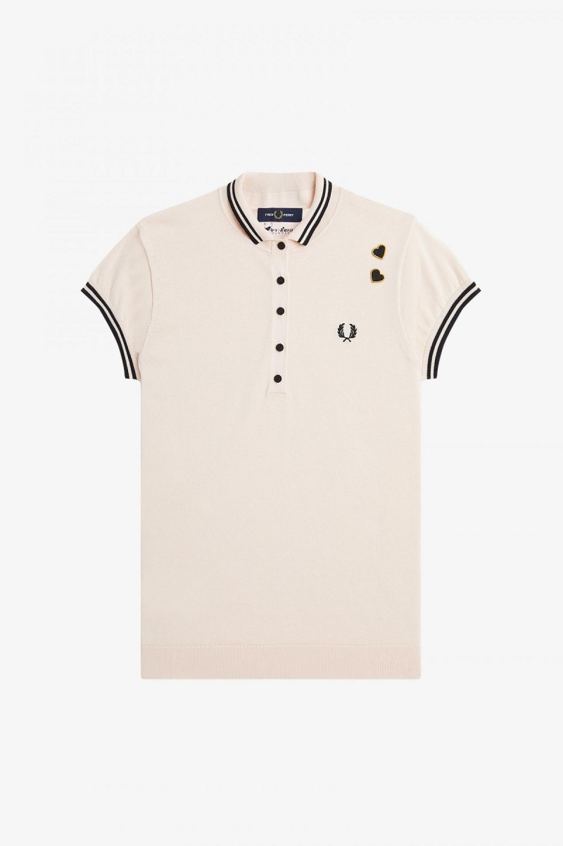 Fred Perry Gestrickt Shirt Strickwaren Damen Rosa | LCHTR74423