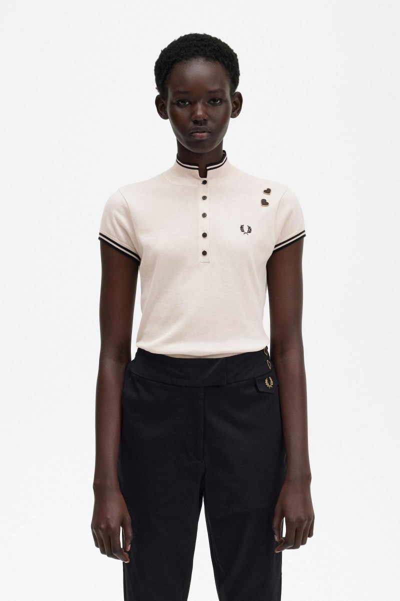 Fred Perry Gestrickt Shirt Strickwaren Damen Rosa | LCHTR74423