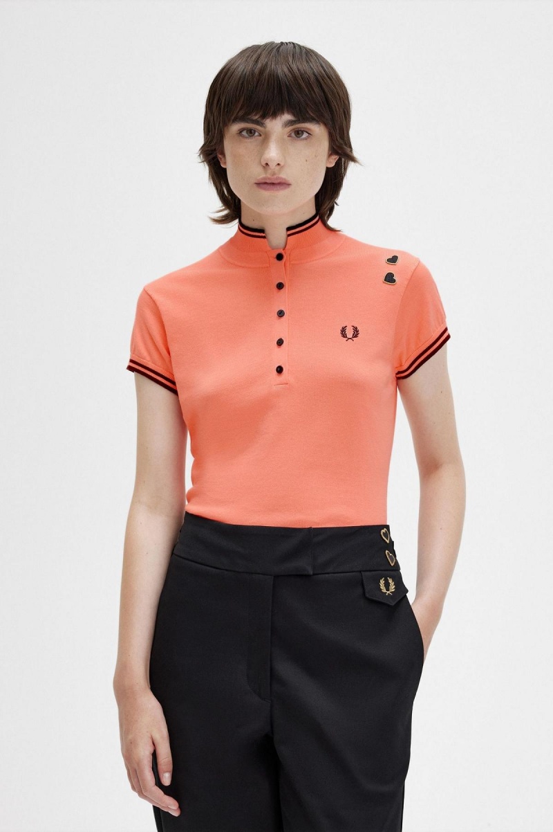 Fred Perry Gestrickt Shirt Strickwaren Damen Koralle | ECHVG24502