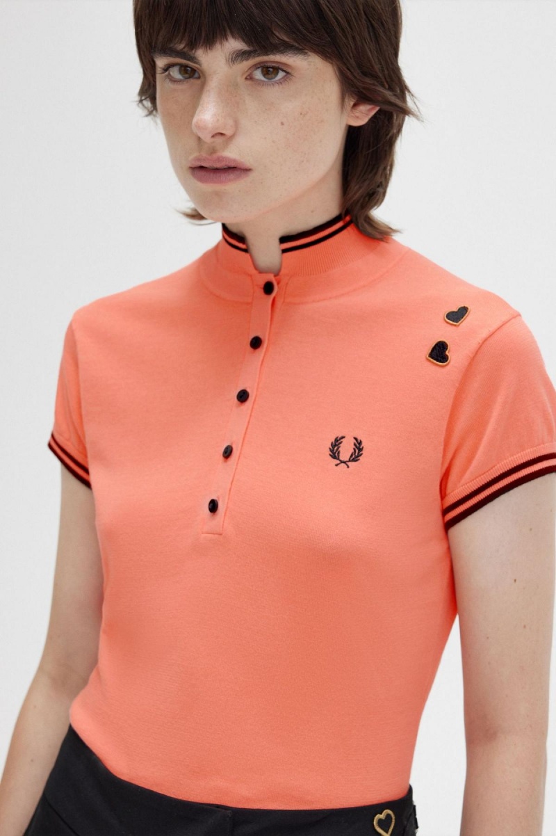 Fred Perry Gestrickt Shirt Strickwaren Damen Koralle | ECHVG24502