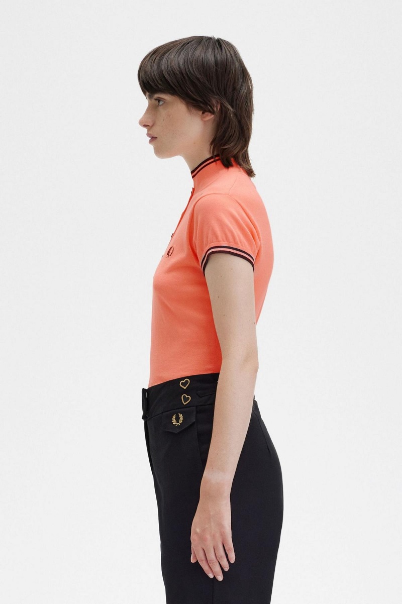 Fred Perry Gestrickt Shirt Strickwaren Damen Koralle | ECHVG24502
