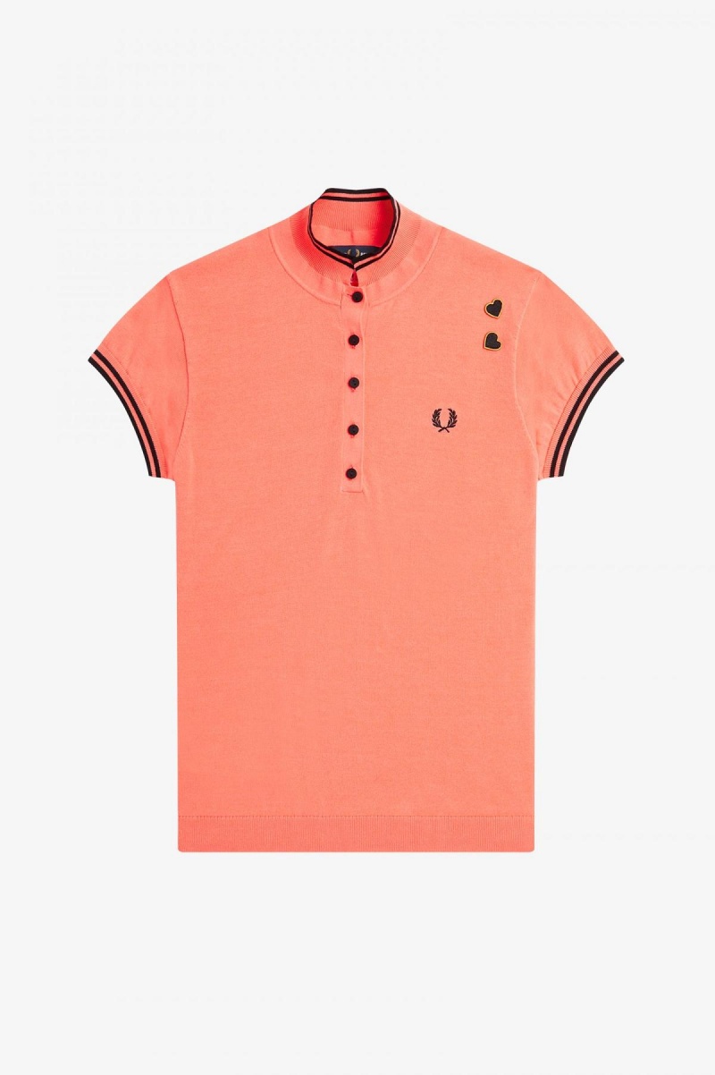 Fred Perry Gestrickt Shirt Strickwaren Damen Koralle | ECHVG24502