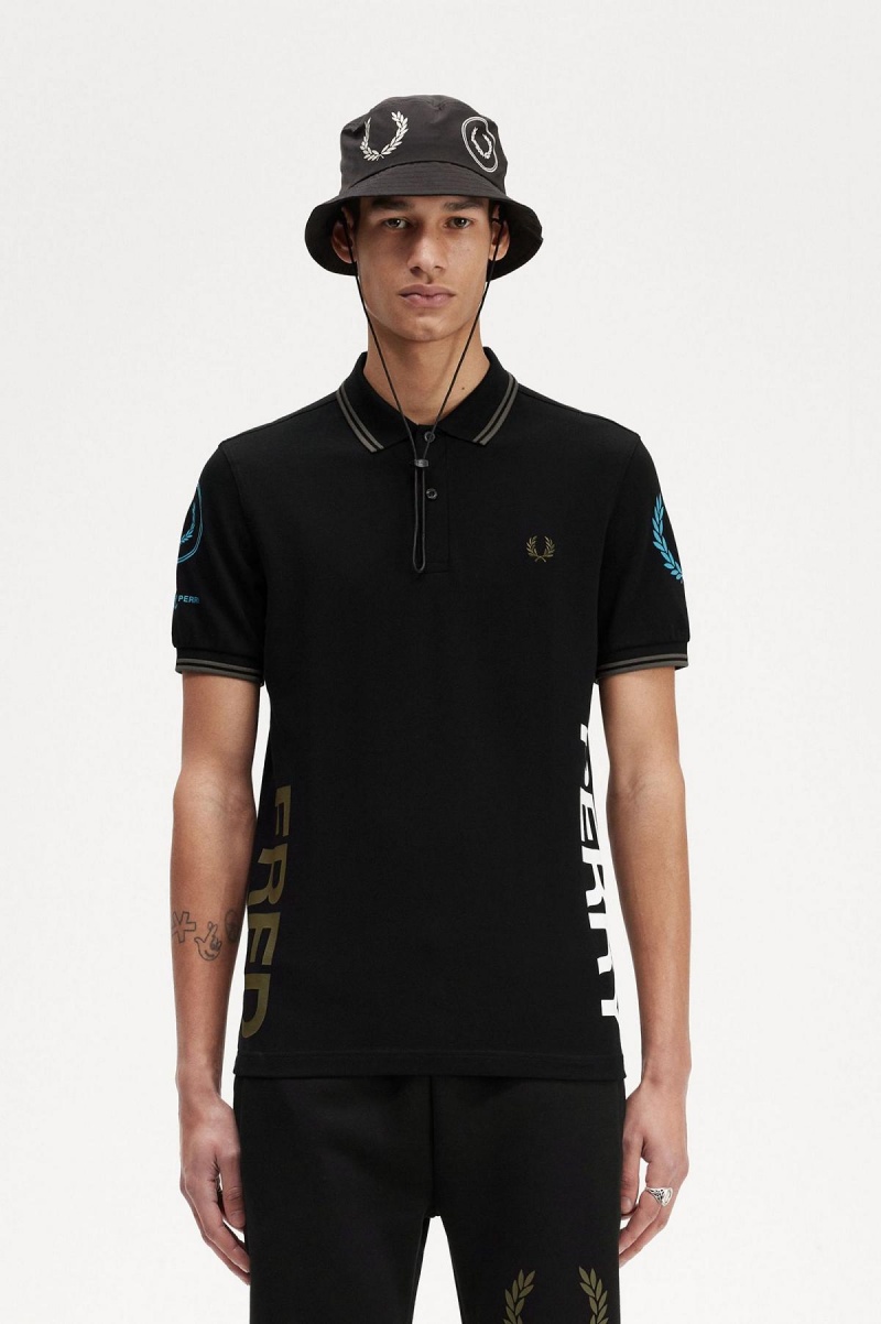 Fred Perry Graphic Branded Fred Perry Shirt Polo Shirts Herren Schwarz | QCHUV15288