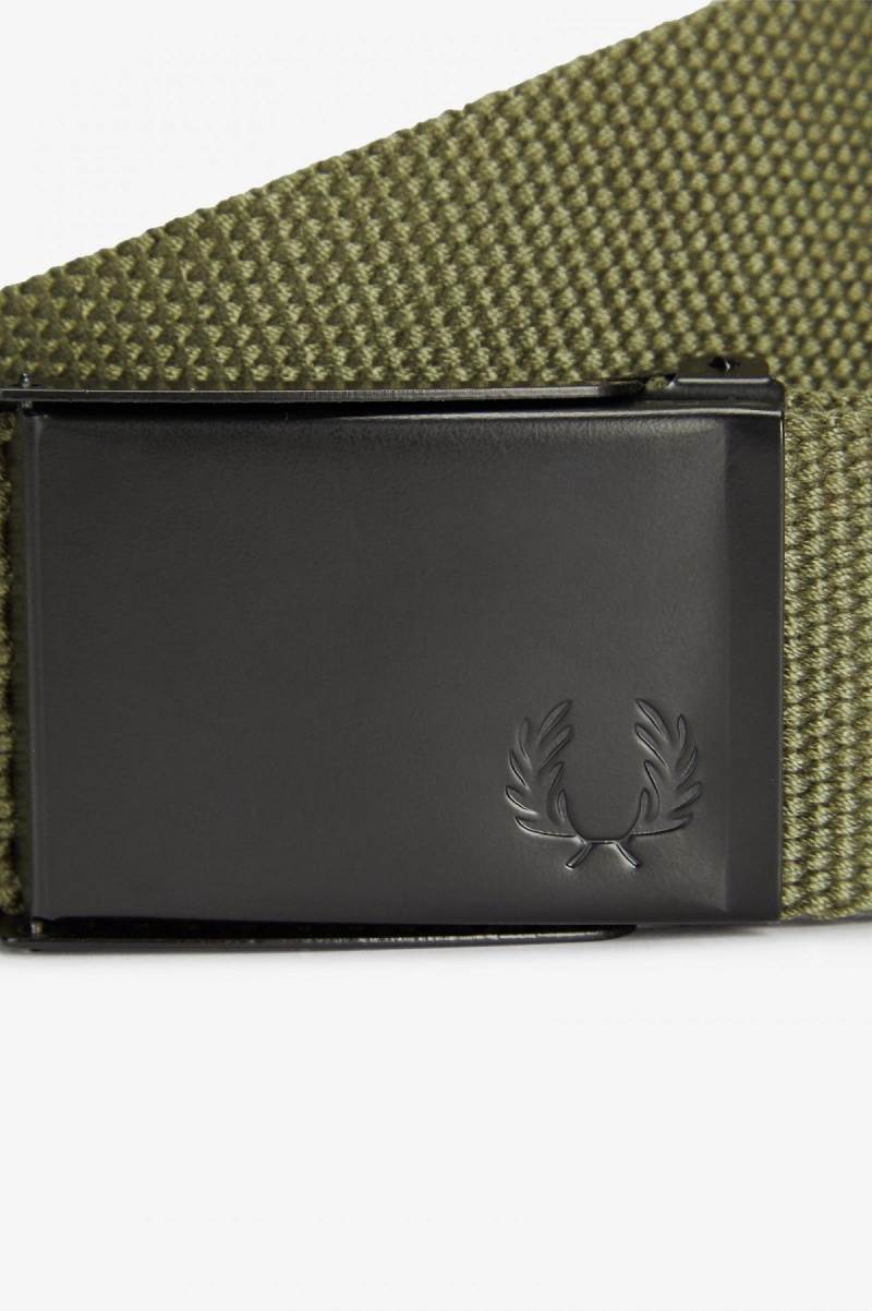 Fred Perry Graphic Branded Webbing Gürtel Accessories Grün | CHDFL44891