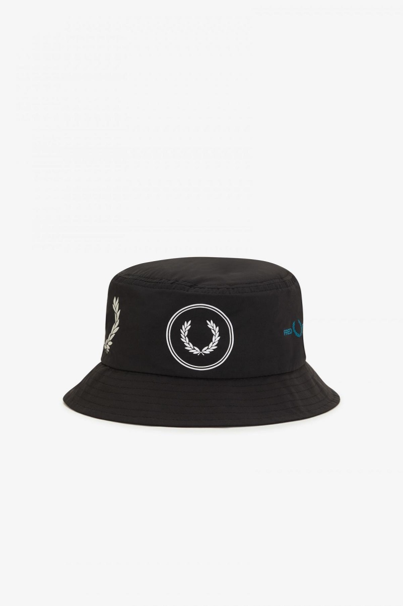 Fred Perry Graphic Branding Bucket Hut Accessories Schwarz | CHQCS23125