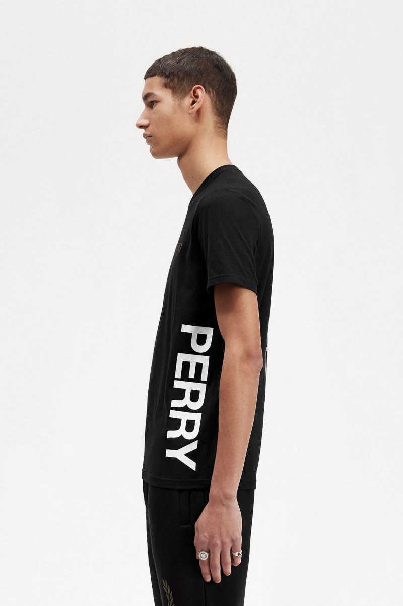 Fred Perry Graphic Branding T-shirts Herren Schwarz | CHJVR58636