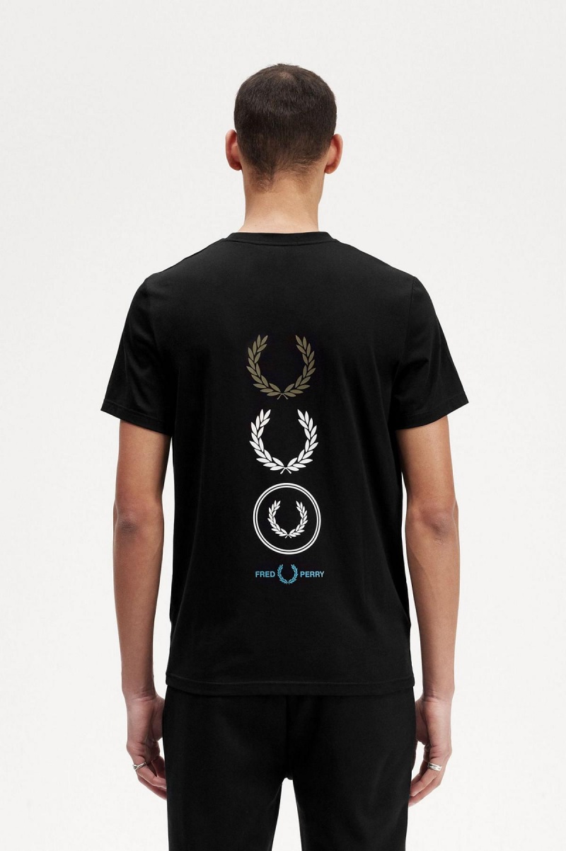 Fred Perry Graphic Branding T-shirts Herren Schwarz | CHJVR58636
