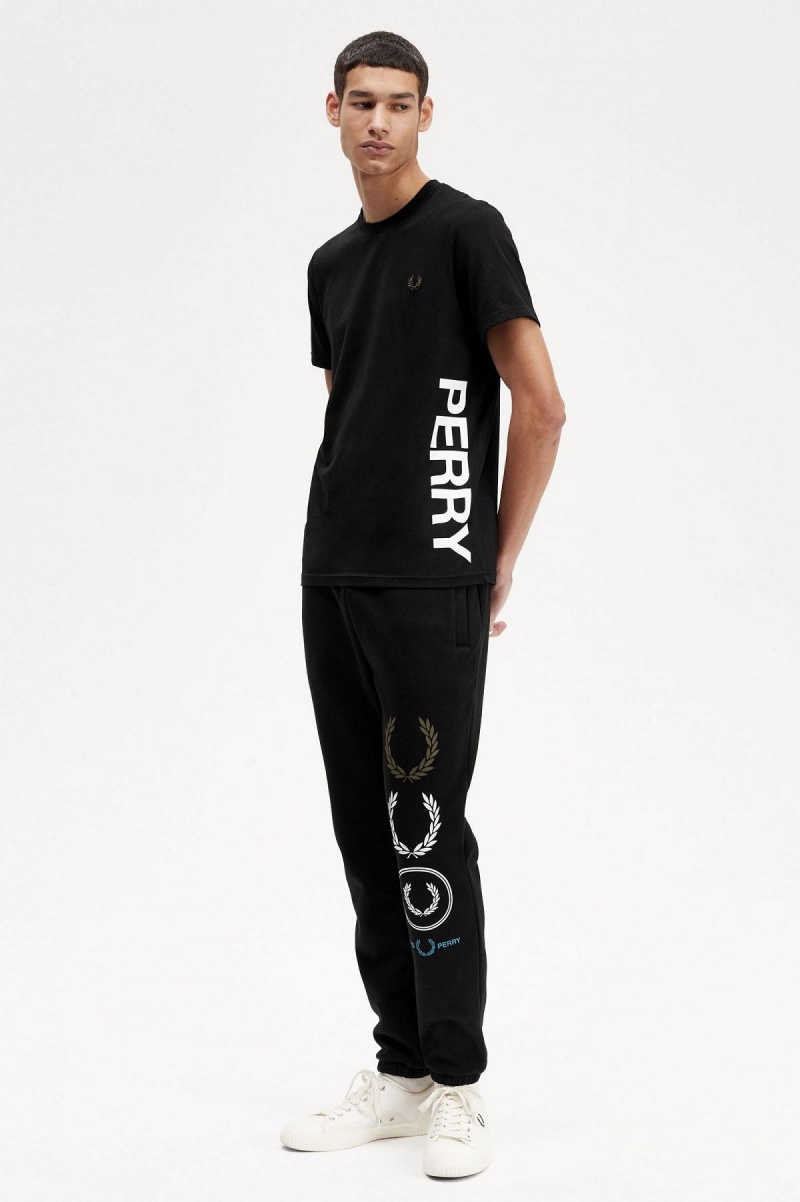Fred Perry Graphic Branding T-shirts Herren Schwarz | CHJVR58636