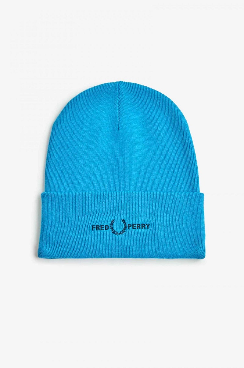 Fred Perry Graphic Mütze Accessories Blau Schwarz | MCHFT95372