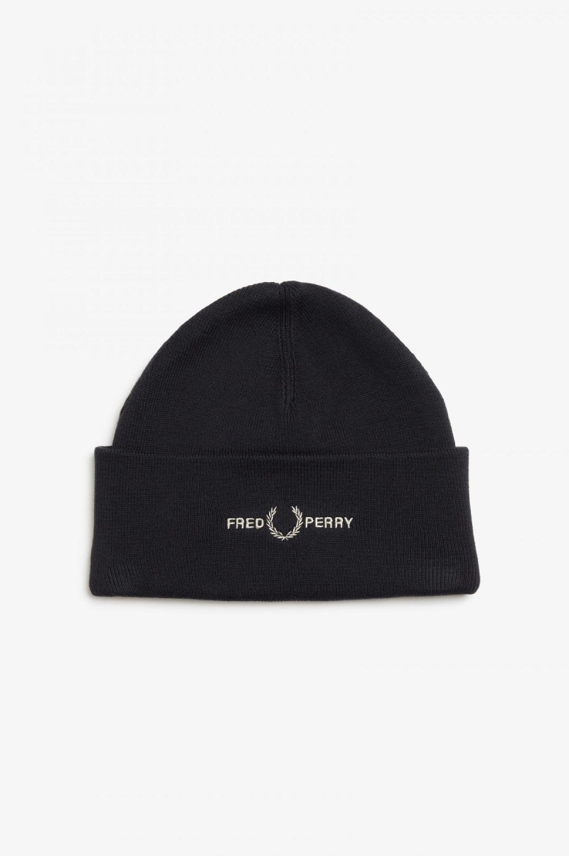 Fred Perry Graphic Mütze Accessories Schwarz | UCHTG10861