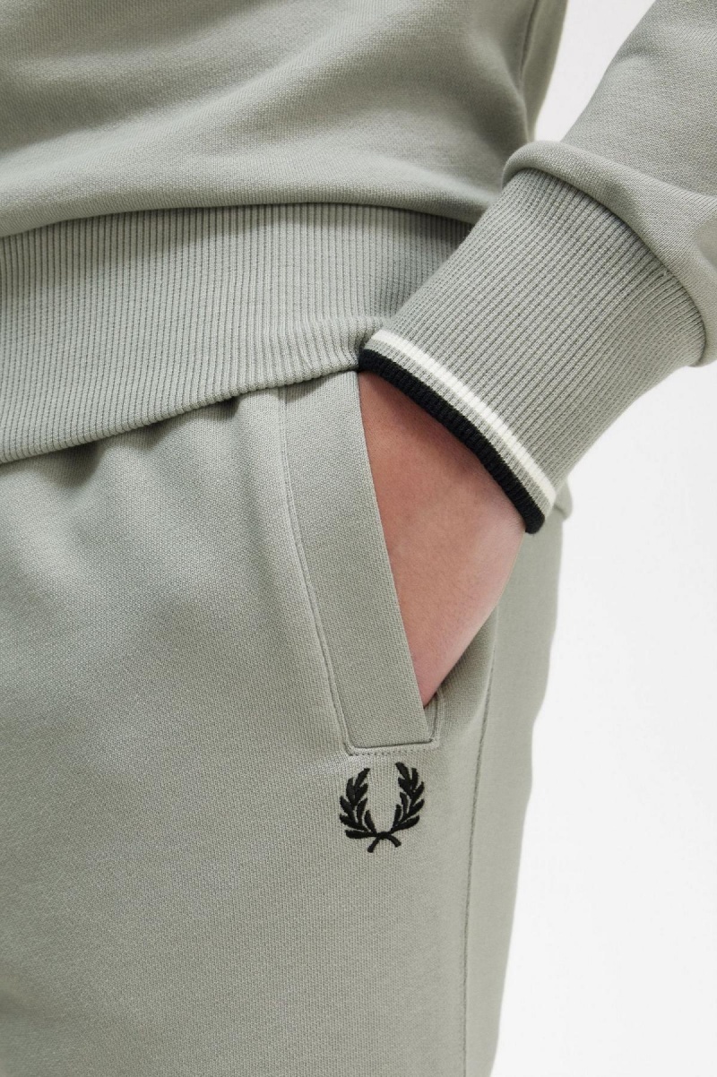 Fred Perry Half Zip Sweatshirt Trainingsanzug Herren Limestone | CHZDE75757