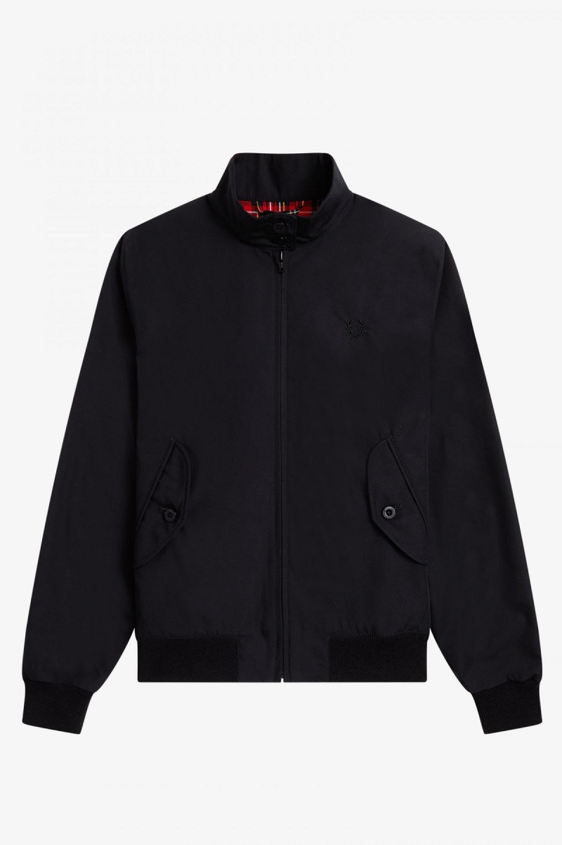 Fred Perry Harrington Mäntel Damen Schwarz | CHDYB47627