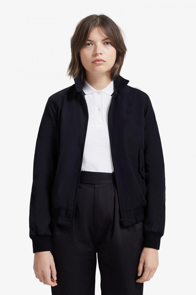 Fred Perry Harrington Mäntel Damen Schwarz | CHDYB47627