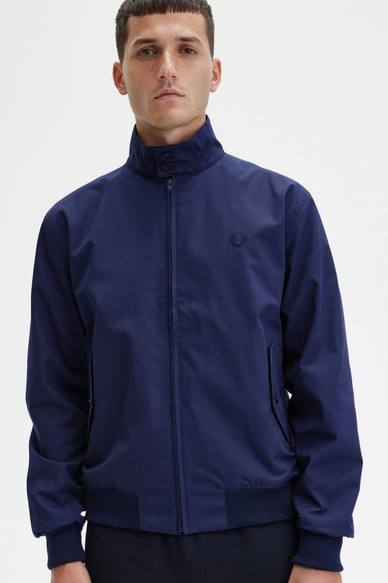 Fred Perry Harrington Mäntel Herren Navy | TCHPQ51921