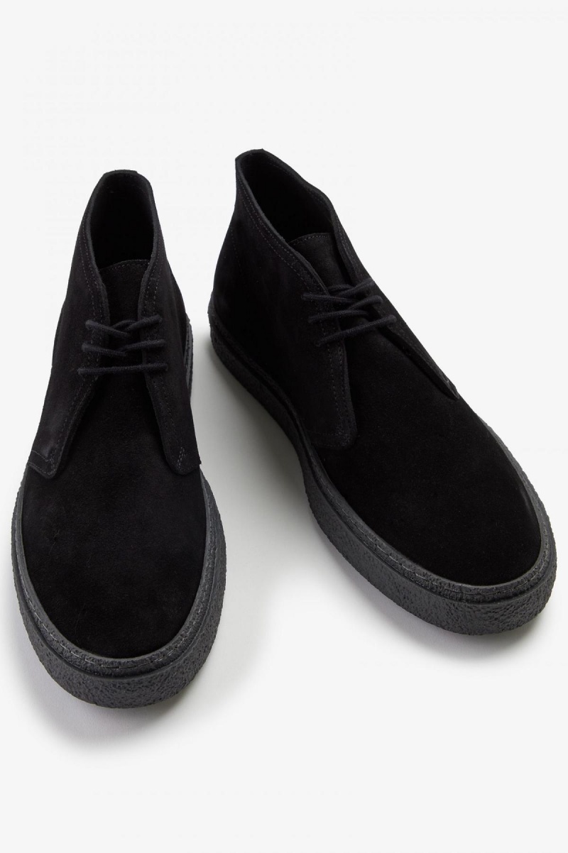 Fred Perry Hawley Schuhe Herren Schwarz | LCHSX61114