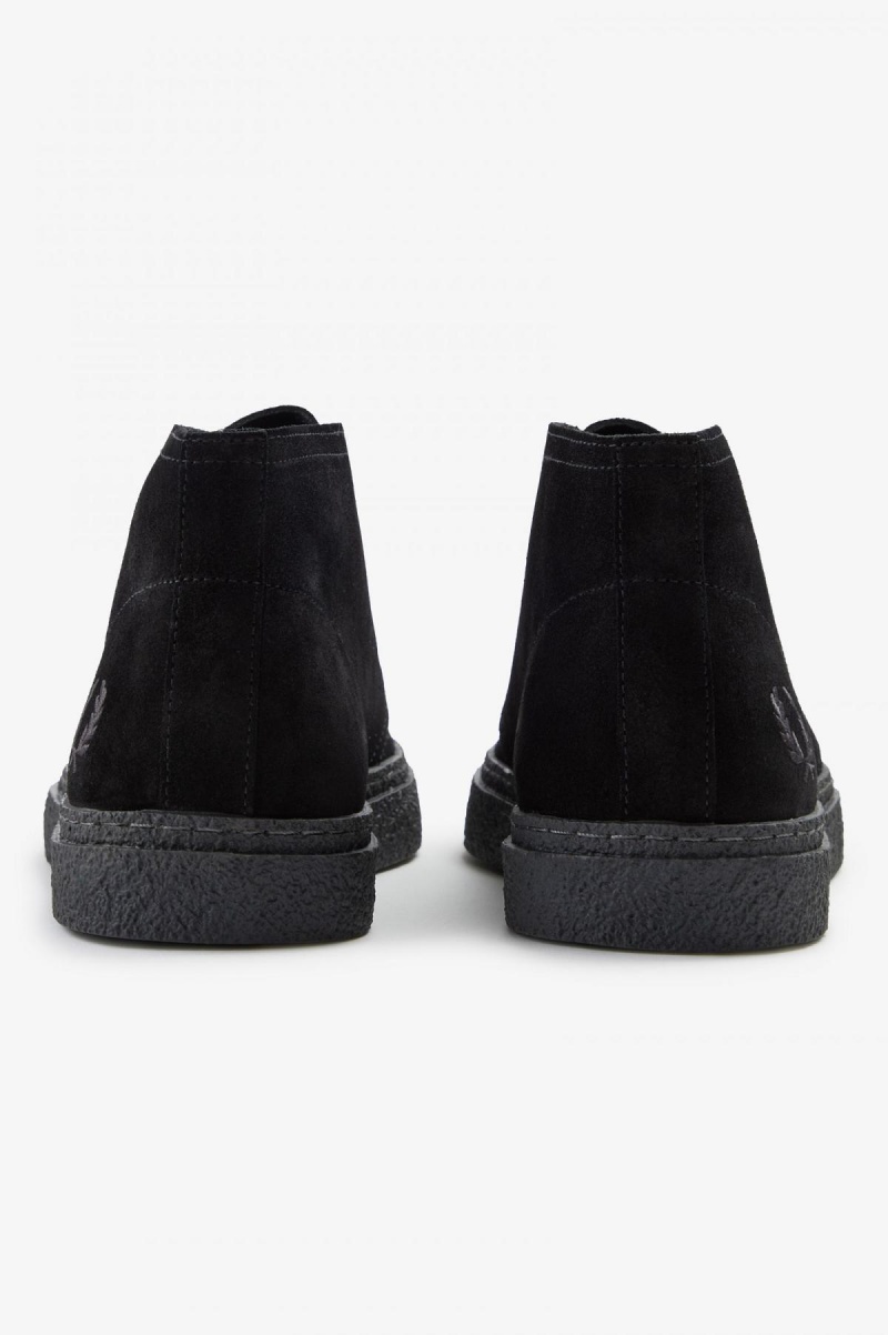 Fred Perry Hawley Schuhe Herren Schwarz | LCHSX61114