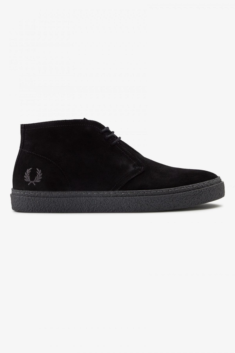 Fred Perry Hawley Schuhe Herren Schwarz | LCHSX61114