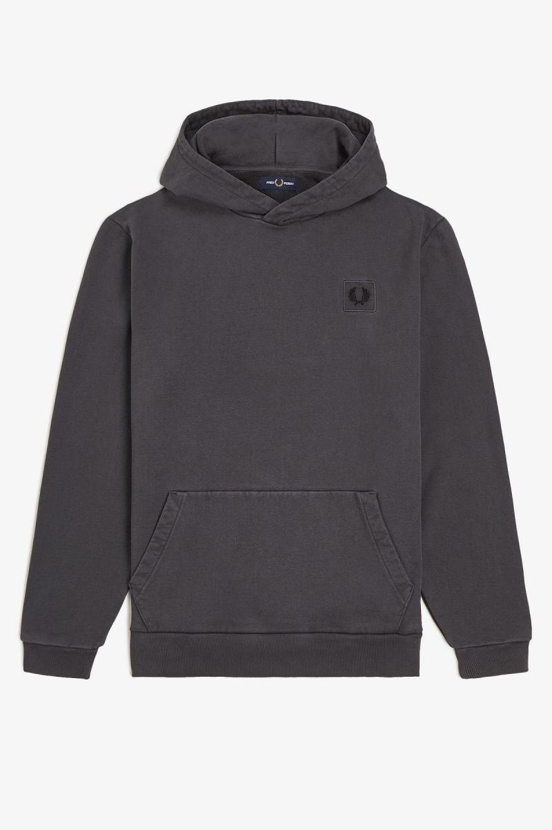 Fred Perry Heavyweight Mit Kapuze Sweatshirts Herren Gunmetal | MCHFT47873