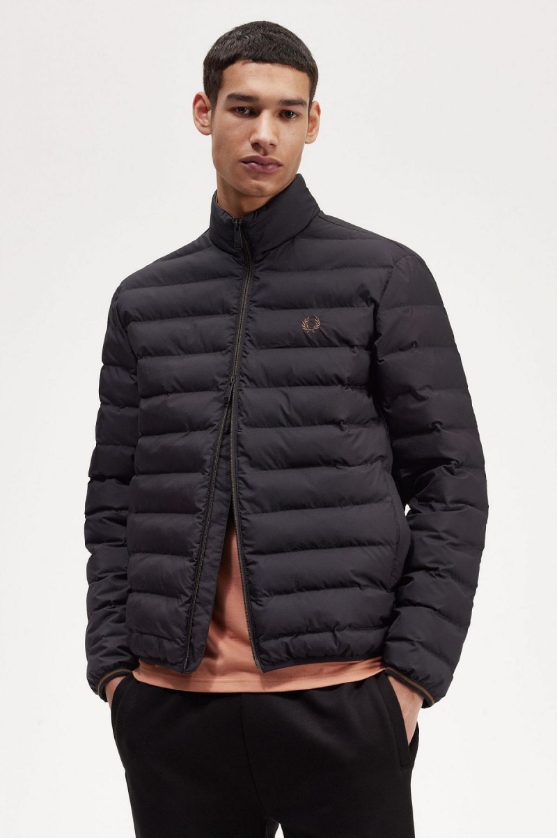 Fred Perry Insulated Mäntel Herren Schwarz | LCHSX77236