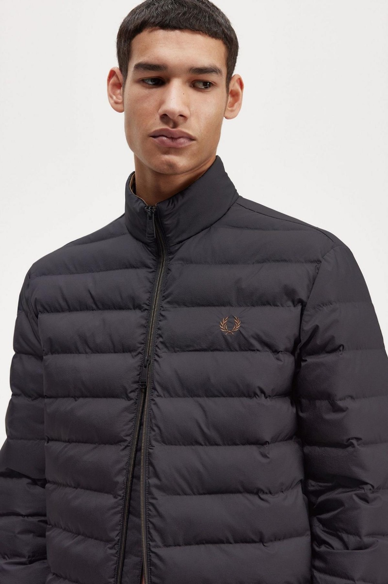 Fred Perry Insulated Mäntel Herren Schwarz | LCHSX77236