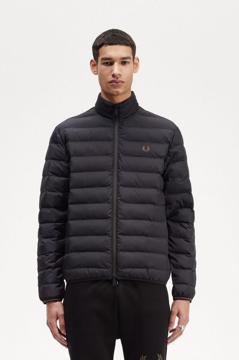 Fred Perry Insulated Mäntel Herren Schwarz | LCHSX77236