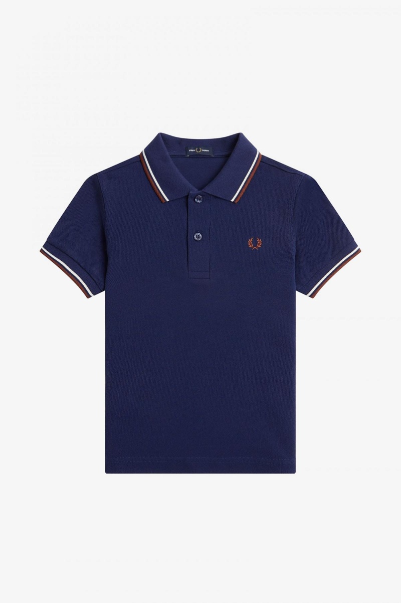 Fred Perry Kids Twin Tipped Kinder Accessories Navy Braun | ZCHNQ33137