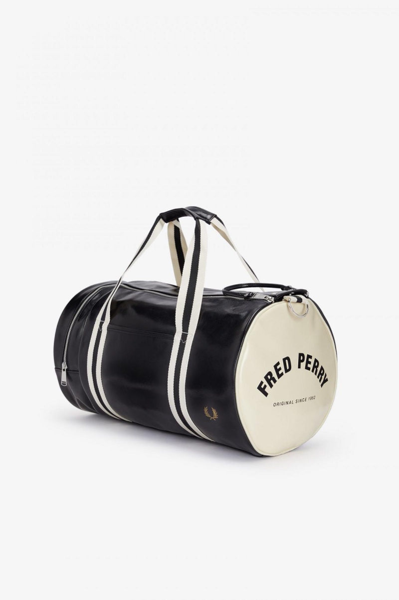 Fred Perry Klassische Barrel Tasche Accessories Schwarz | MCHHR37026