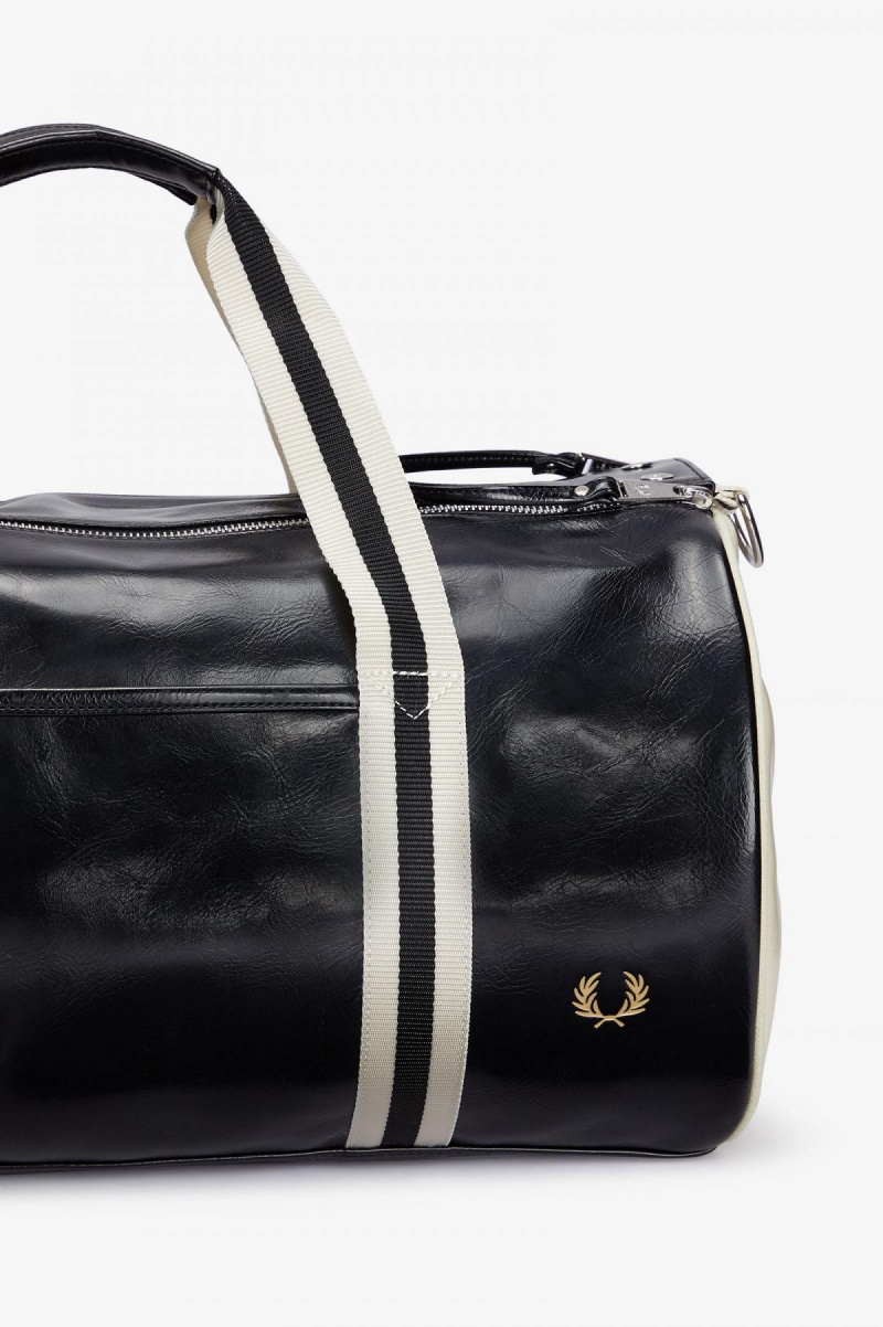 Fred Perry Klassische Barrel Tasche Accessories Schwarz | MCHHR37026
