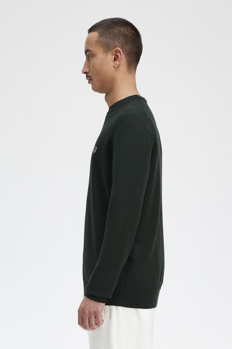 Fred Perry Klassische Crew Neck Jumper Strickwaren Herren Grün | MCHHR25042