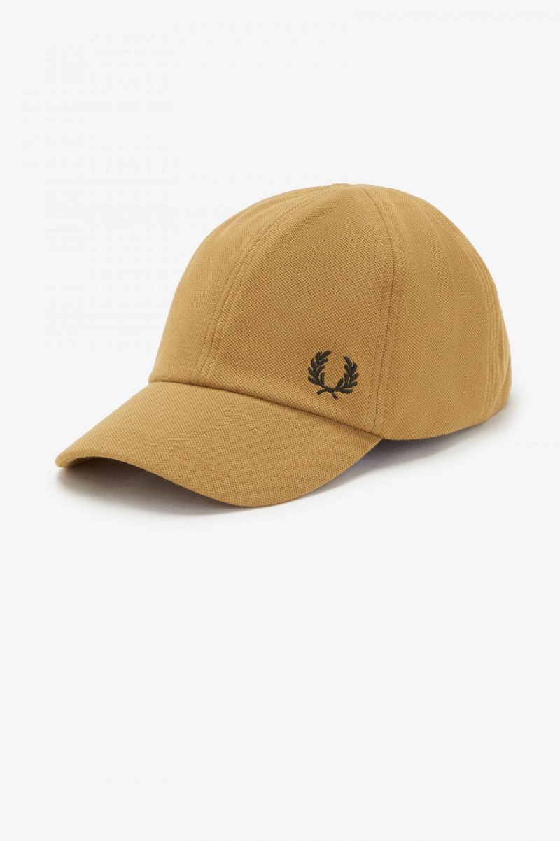 Fred Perry Klassische Piqué Kappe Accessories Dunkelschwarz | ZCHMJ68752