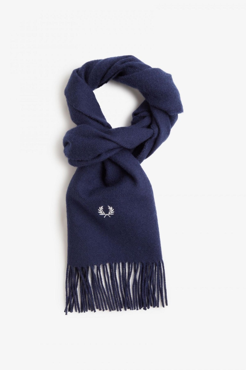 Fred Perry Lambswool Schal Accessories Navy | ZCHMJ64562