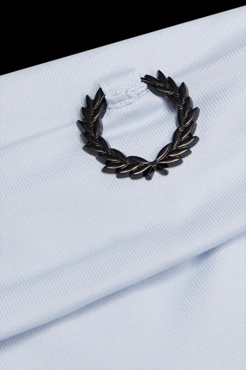 Fred Perry Laurel Wreath Detail Roll Neck T-shirts Herren Blau | CHDFL79649