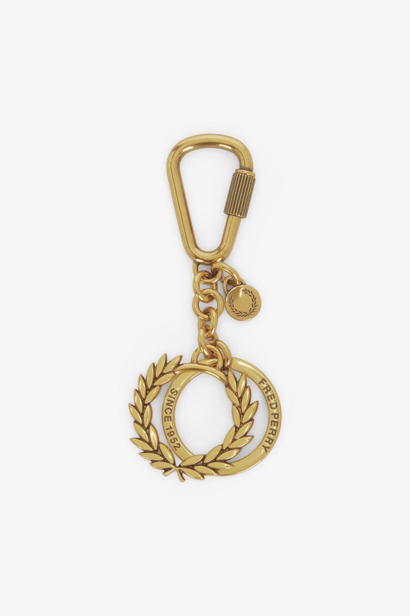 Fred Perry Laurel Wreath Keyring Lifestyle Accessories Gold | CHDYB45290