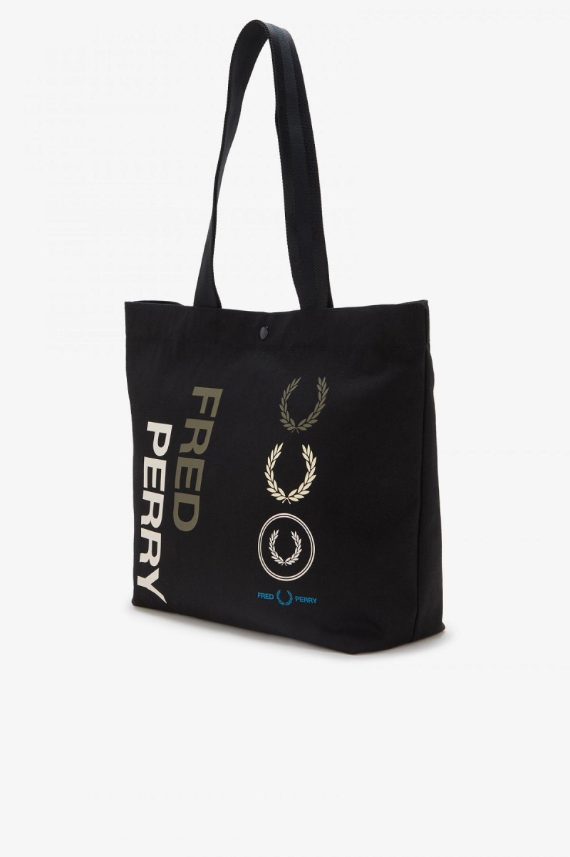 Fred Perry Laurel Wreath Tote Tasche Accessories Schwarz | CHICD82906