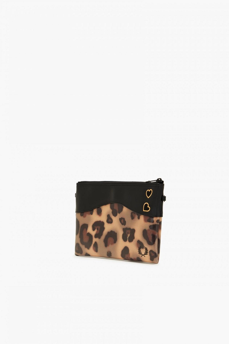 Fred Perry Leopard Print Side Tasche Accessories Leopard | CHCIF97006
