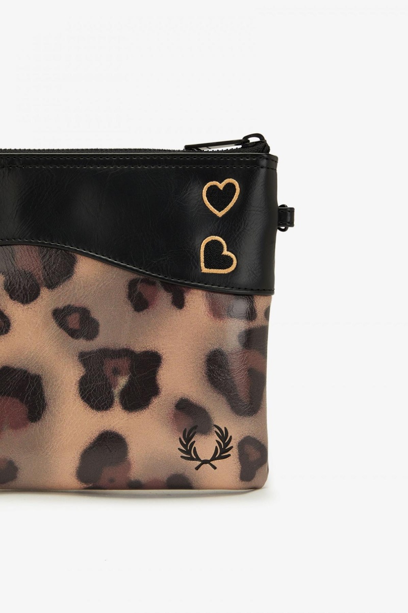 Fred Perry Leopard Print Side Tasche Accessories Leopard | CHCIF97006