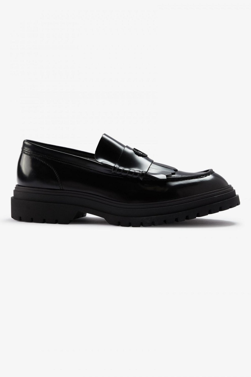 Fred Perry Loafer Schuhe Damen Schwarz | GCHUC37748