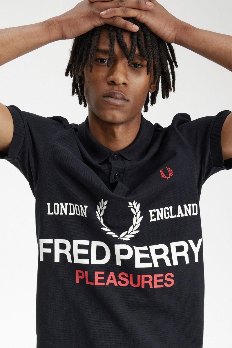 Fred Perry Logo Fred Perry Shirt Polo Shirts Herren Schwarz | ZCHNQ28688