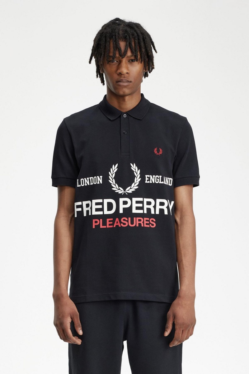 Fred Perry Logo Fred Perry Shirt Polo Shirts Herren Schwarz | ZCHNQ28688