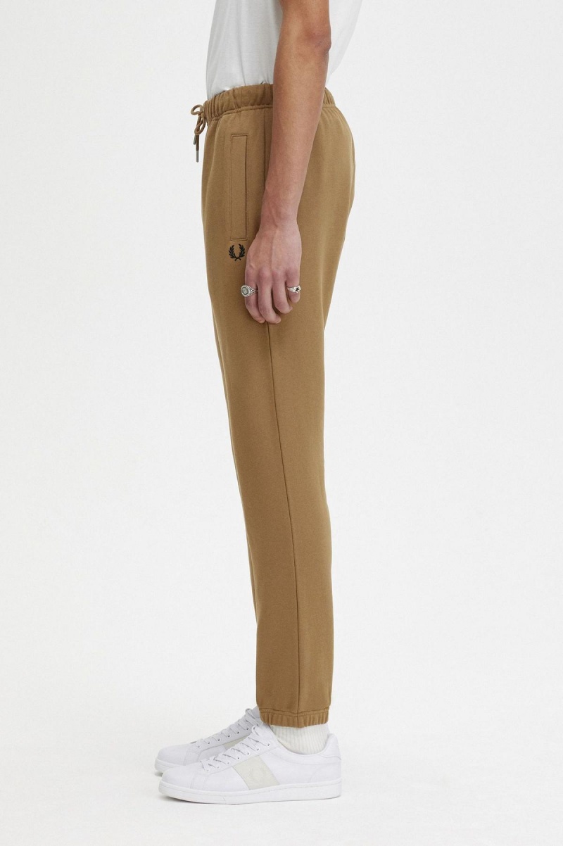 Fred Perry Loopback Sweatpants Hosen Herren Shaded Stone / Burnt Tobacco | UCHND25956