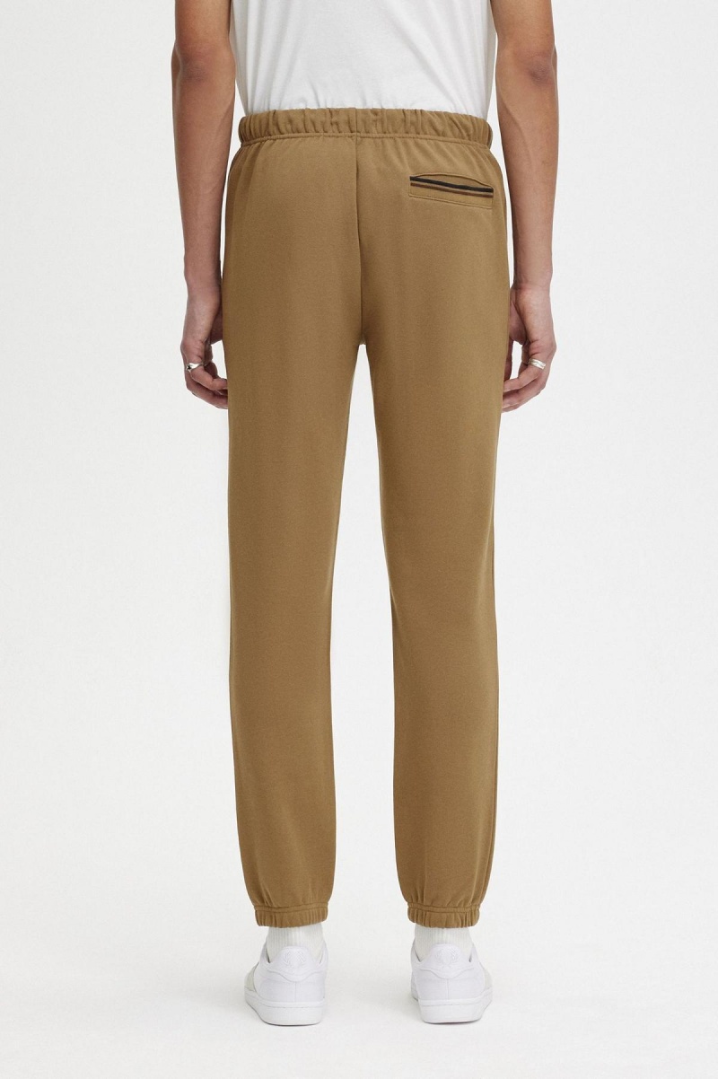 Fred Perry Loopback Sweatpants Hosen Herren Shaded Stone / Burnt Tobacco | UCHND25956