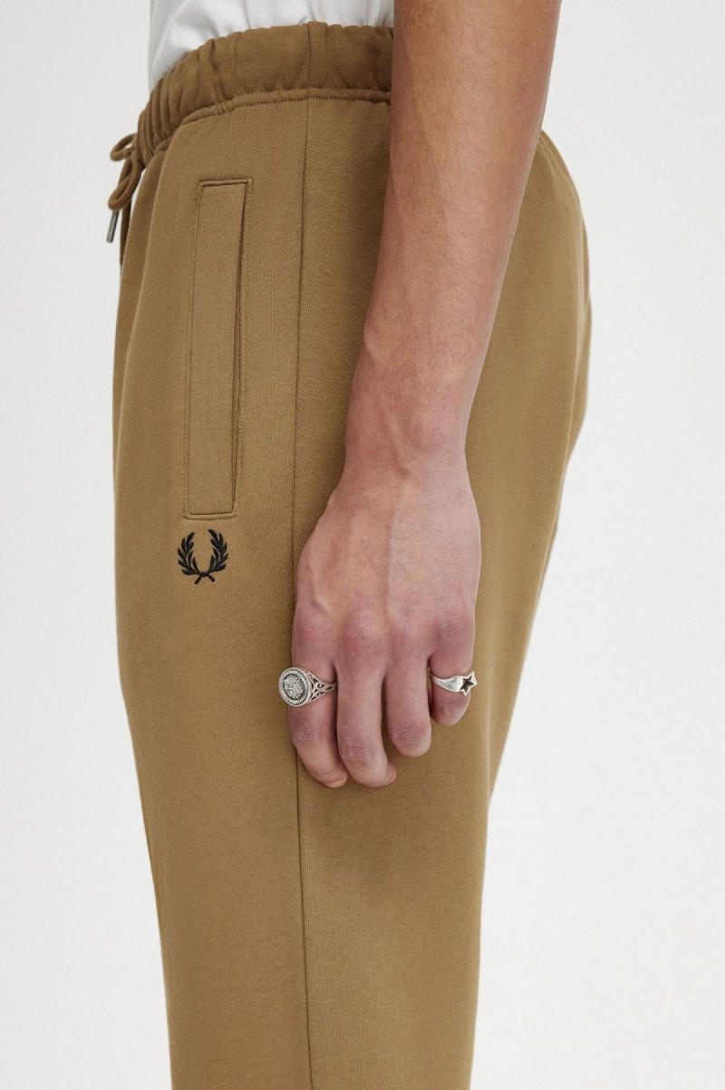 Fred Perry Loopback Sweatpants Hosen Herren Shaded Stone / Burnt Tobacco | UCHND25956