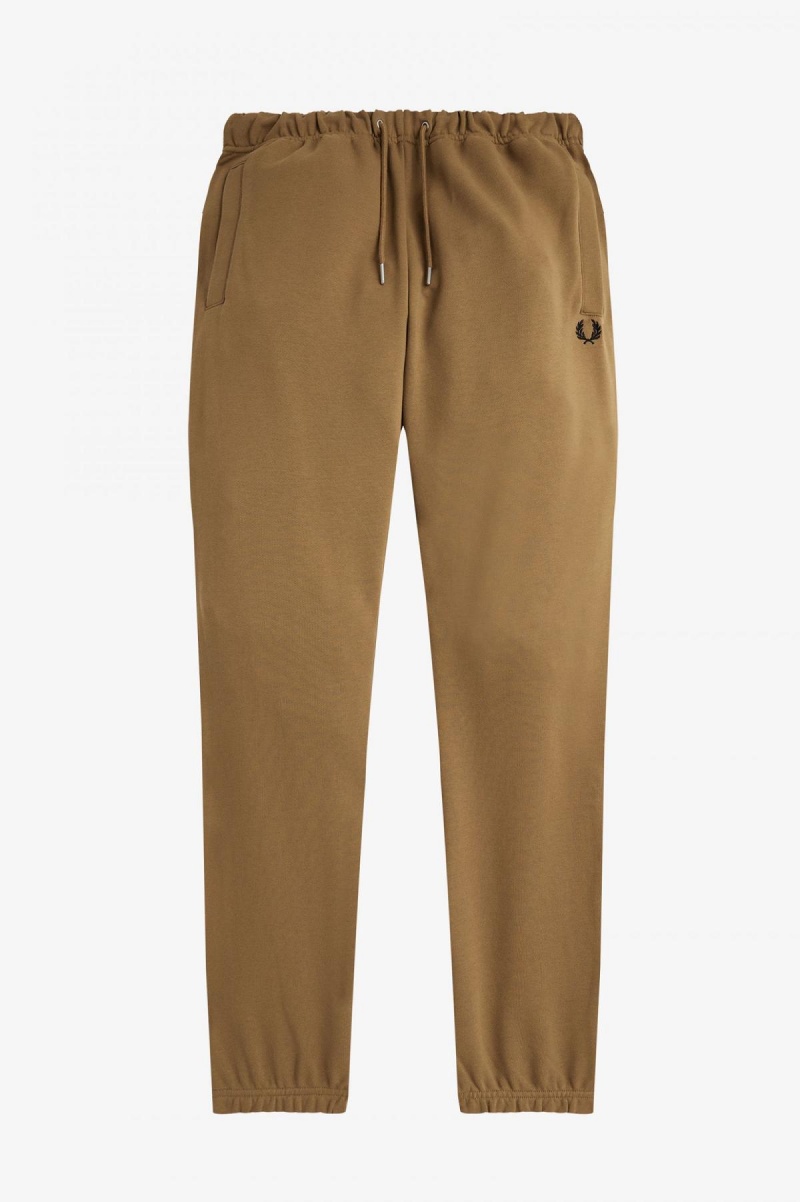 Fred Perry Loopback Sweatpants Hosen Herren Shaded Stone / Burnt Tobacco | UCHND25956