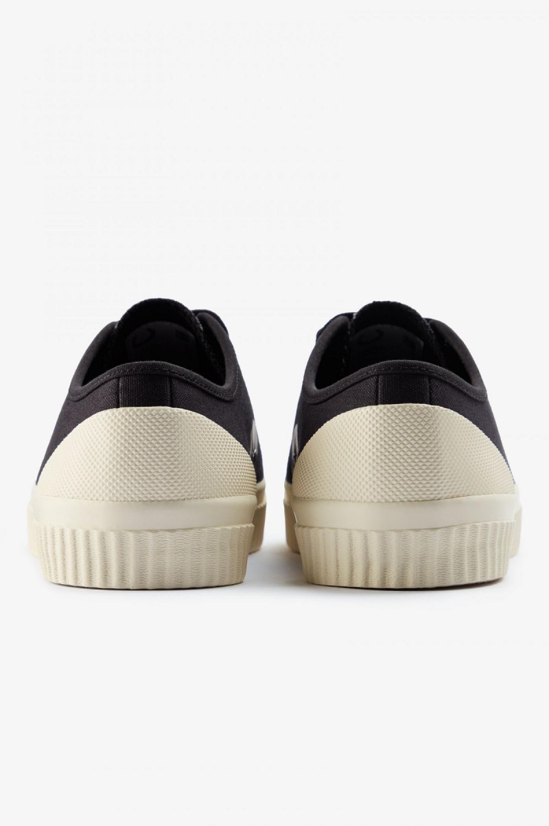 Fred Perry Low Hughes Schuhe Damen Schwarz | CHXMI21758
