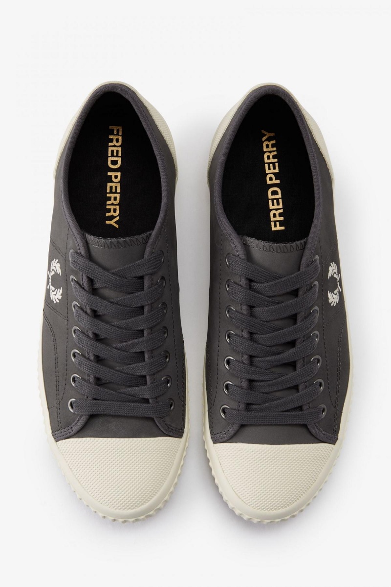 Fred Perry Low Hughes Schuhe Herren Gunmetal / Ecru | CHZDE40783