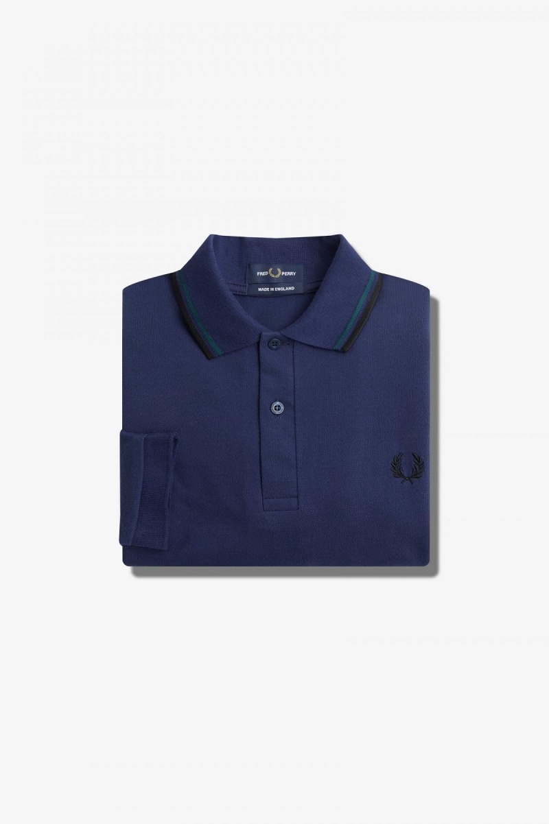 Fred Perry M1212 Polo Shirts Herren Navy Blau Schwarz | UCHTG27231