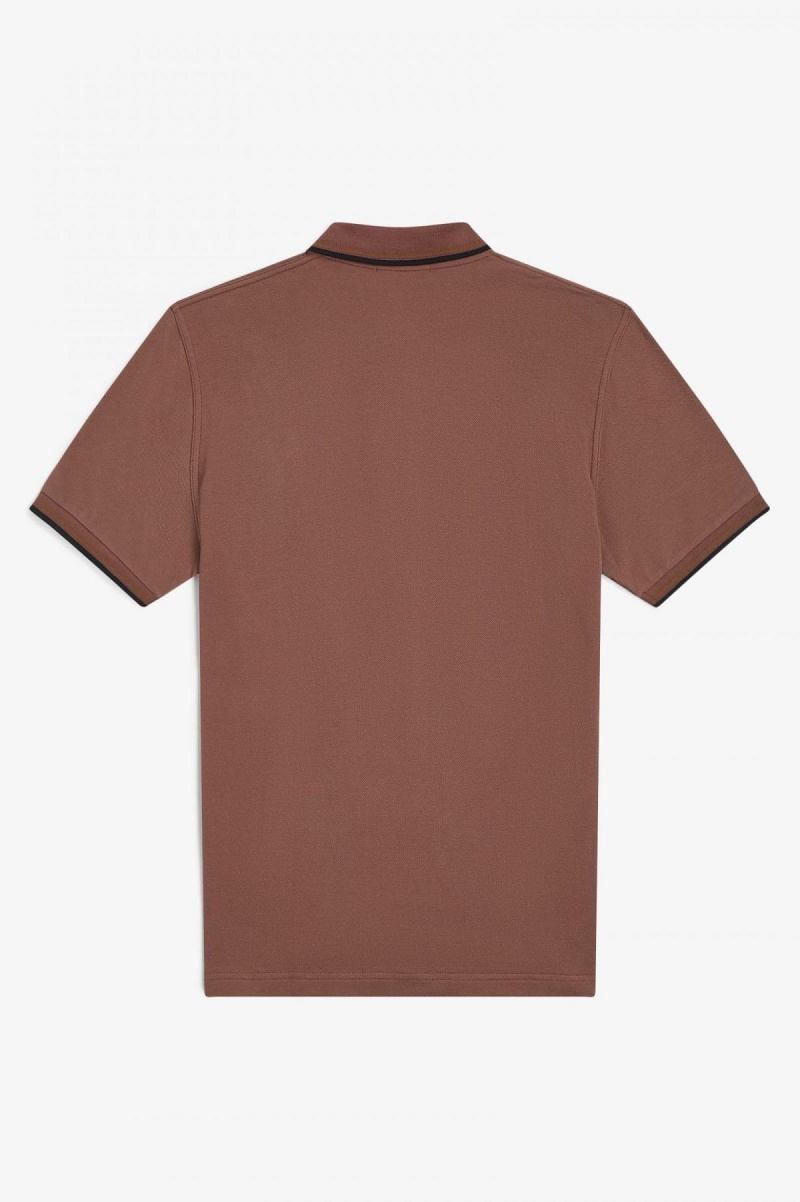 Fred Perry M12 Fred Perry Shirt Herren Braun Dunkelschwarz | ECHHC85172